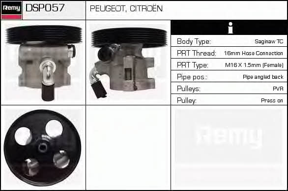 Remy DSP057 Hydraulic Pump, steering system DSP057