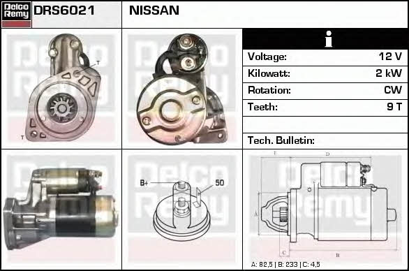 Remy DRS6021 Starter DRS6021