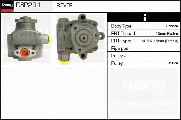 Remy DSP291 Hydraulic Pump, steering system DSP291