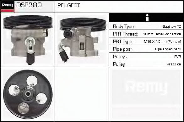 Remy DSP380 Hydraulic Pump, steering system DSP380