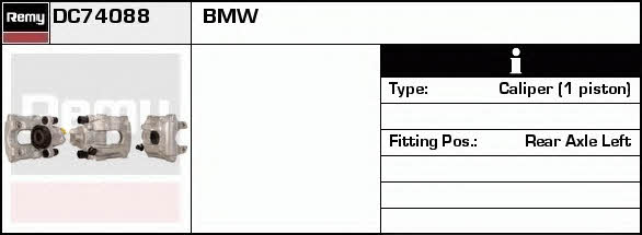 Remy DC74088 Brake caliper rear left DC74088