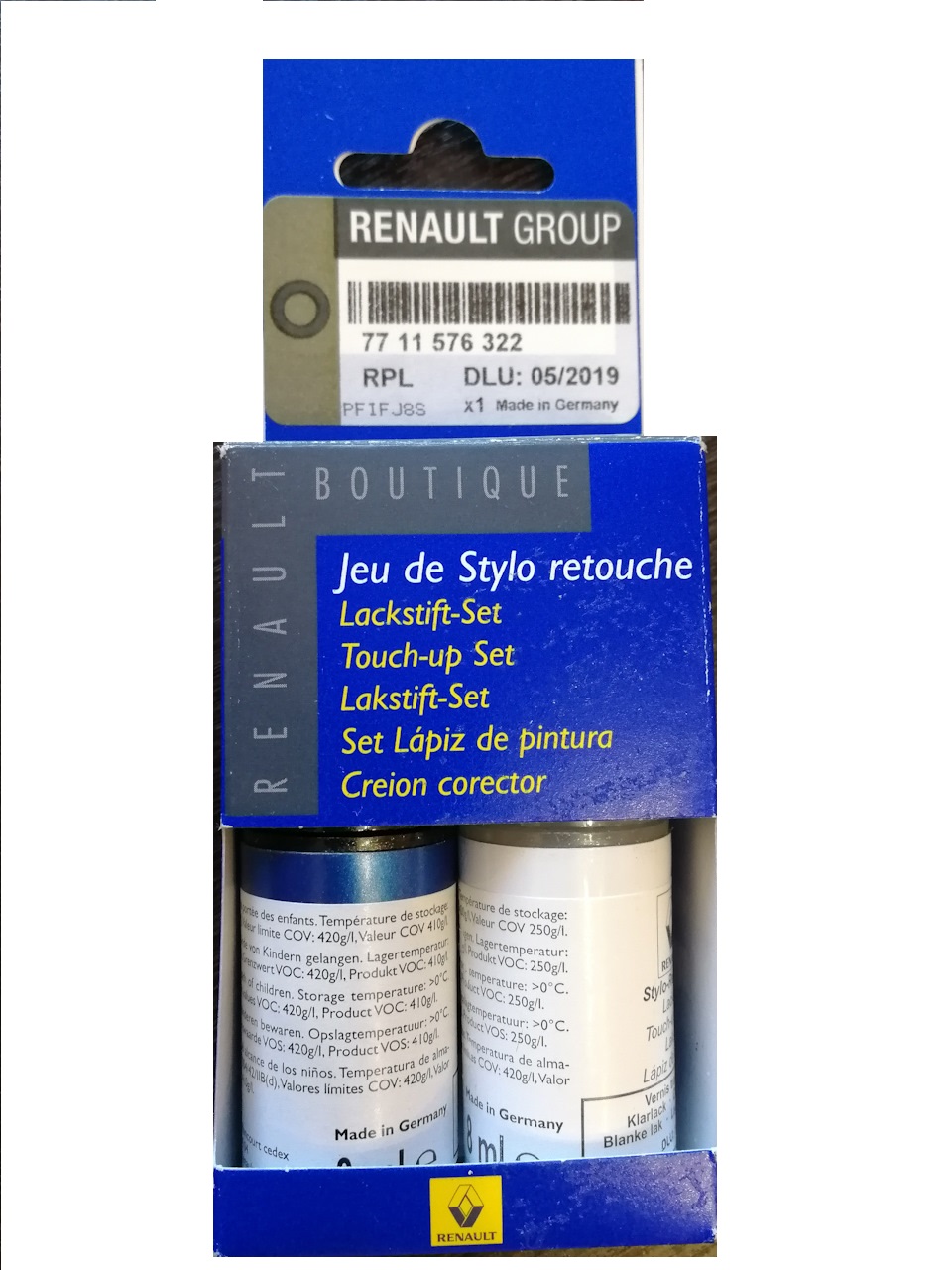 Renault 77 11 576 322 Paint and varnish, set (pencil tint) 7711576322