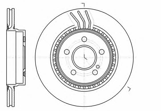 Road house 61071.10 Rear ventilated brake disc 6107110