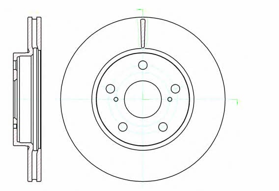 Road house 61122.10 Front brake disc ventilated 6112210