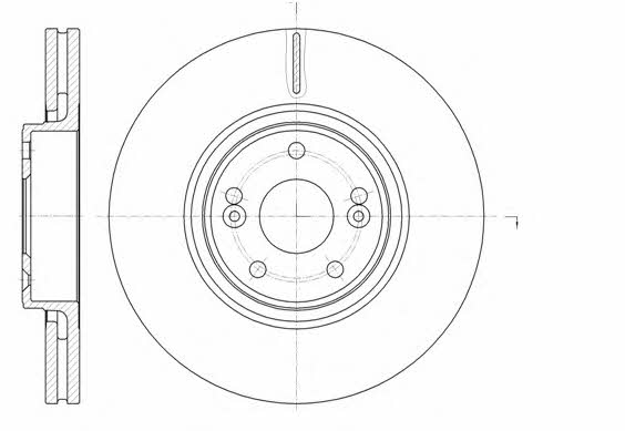 Road house 61171.10 Front brake disc ventilated 6117110