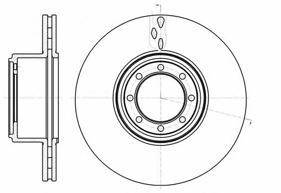 Road house 61216.10 Rear vented brake disc 6121610 6121610 Road house Rear vented brake disc