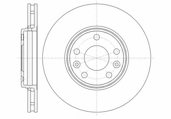 Road house 61344.10 Front brake disc ventilated 6134410