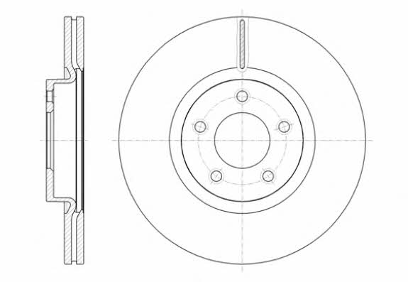 Road house 61403.10 Front brake disc ventilated 6140310