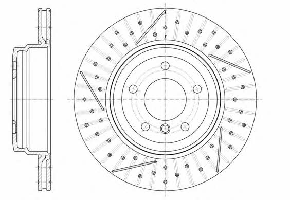 Road house 61451.10 Rear ventilated brake disc 6145110