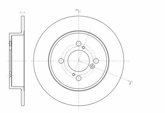 Road house 61483.00 Rear brake disc, non-ventilated 6148300