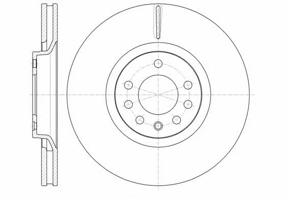 Road house 61488.10 Front brake disc ventilated 6148810