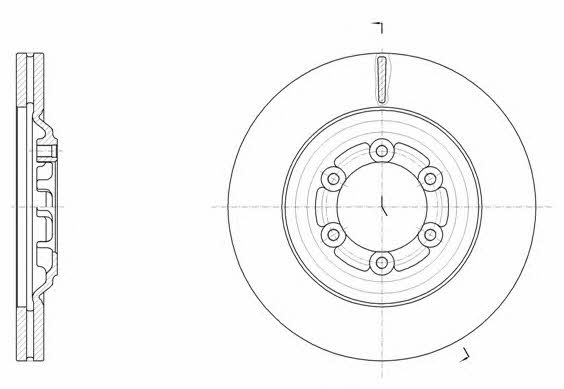 Road house 61510.10 Front brake disc ventilated 6151010