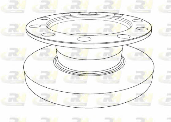 Road house NSX1192.10 Rear brake disc, non-ventilated NSX119210