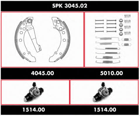  SPK 3045.02 Brake shoe set SPK304502