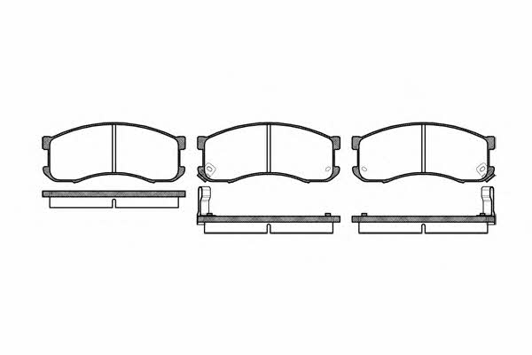Brake pad kit Mazda 626: 231302 Road house Brake pad set
