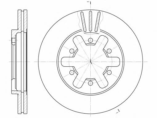 Road house 6432.10 Front brake disc ventilated 643210