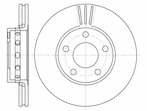 Road house 6463.10 Front brake disc ventilated 646310