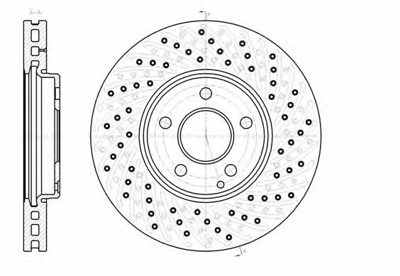 Road house 6943.10 Front brake disc ventilated 694310