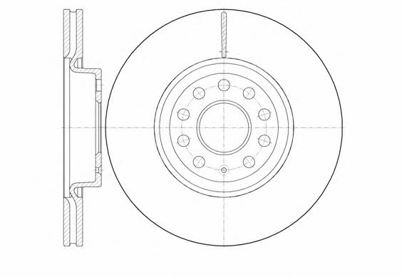 Road house 6972.10 Front brake disc ventilated 697210