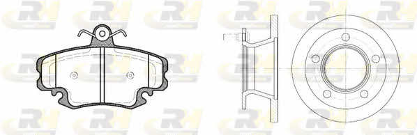 Road house 8142.00 Brake discs with pads front non-ventilated, set 814200