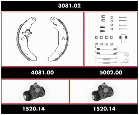 308102 Road house Brake shoe set