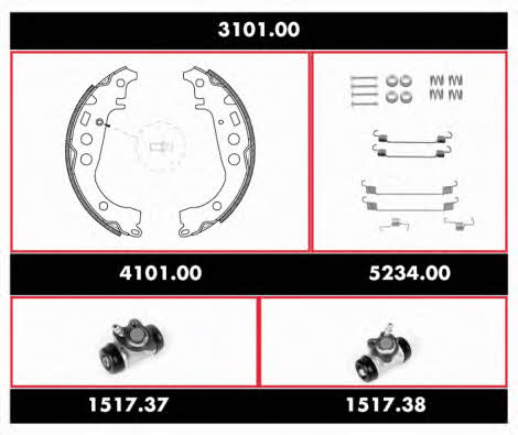 Road house 3101.00 Brake shoe set 310100