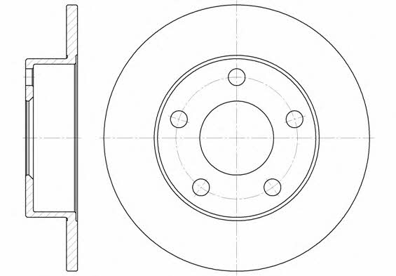 Road house 6513.00 Rear brake disc, non-ventilated 651300