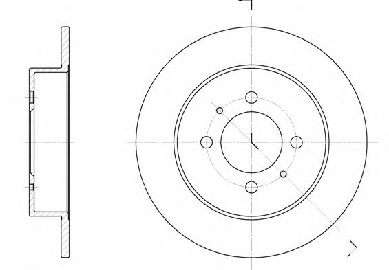 Road house 6531.00 Rear brake disc, non-ventilated 653100