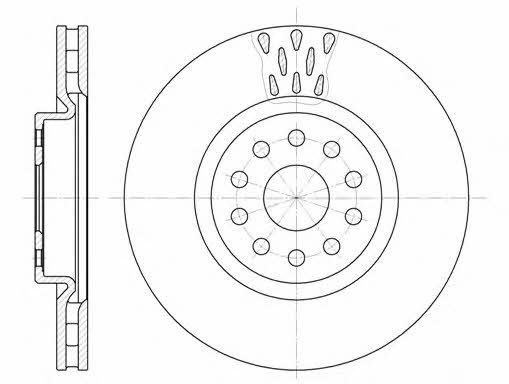 Road house 6563.10 Front brake disc ventilated 656310