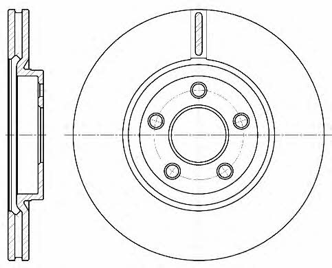 Road house 6637.10 Front brake disc ventilated 663710