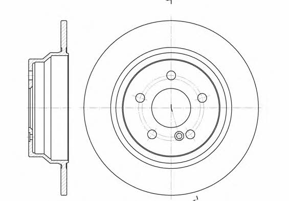 Road house 6787.00 Rear brake disc, non-ventilated 678700