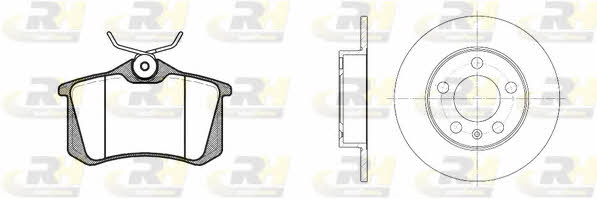 Brake discs with pads rear non-ventilated, set Road house 8263.01