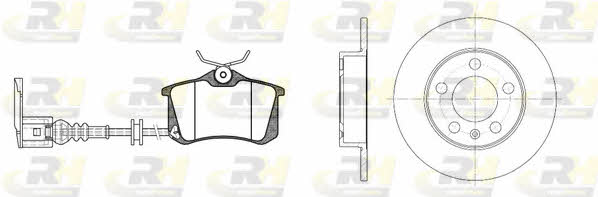  8263.08 Brake discs with pads rear non-ventilated, set 826308