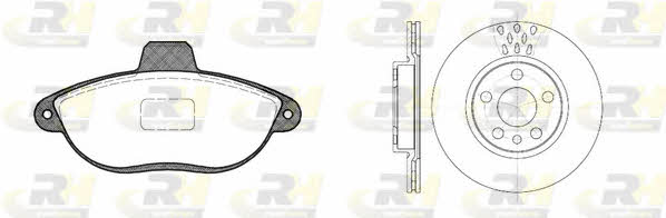 Road house 8602.00 Front ventilated brake discs with pads, set 860200