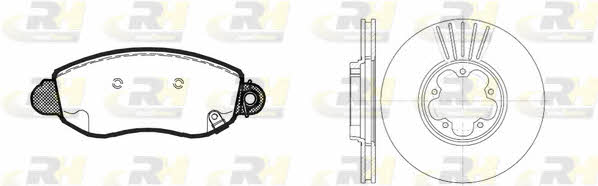 877201 Road house Front ventilated brake discs with pads, set