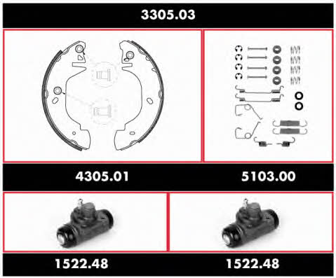 Road house 3305.03 Brake shoe set 330503