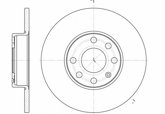 Road house 6800.00 Unventilated front brake disc 680000