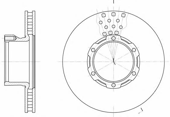 Road house 6821.10 Front brake disc ventilated 682110