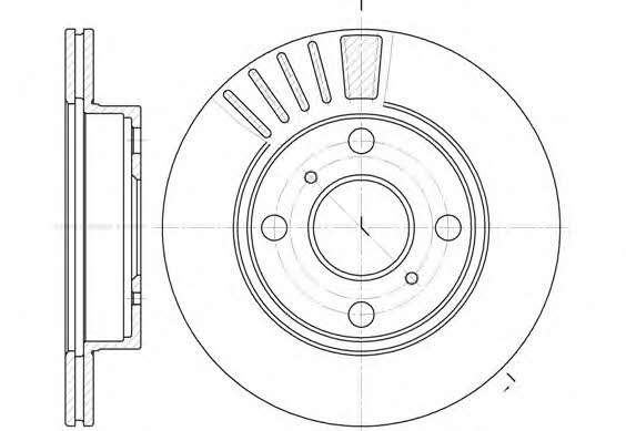 Road house 6825.10 Front brake disc ventilated 682510