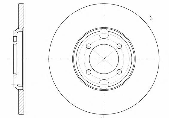 Road house 6919.00 Rear brake disc, non-ventilated 691900