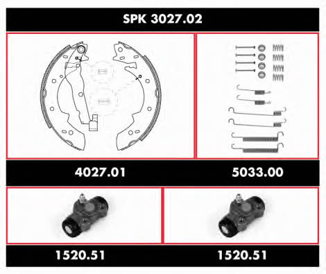  SPK 3027.02 Brake shoe set SPK302702