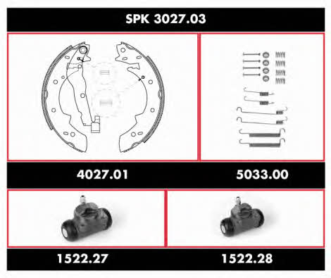  SPK 3027.03 Brake shoe set SPK302703