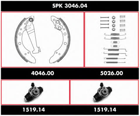  SPK 3046.04 Brake shoe set SPK304604
