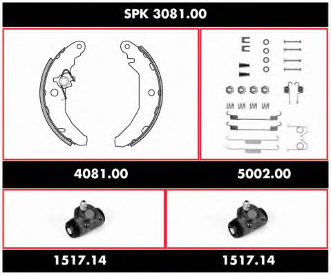 SPK308100 Road house Brake shoe set