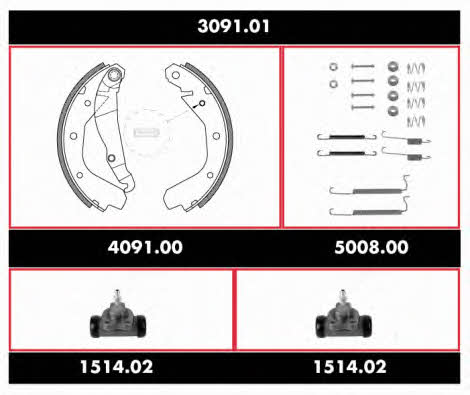 SPK309101 Road house Brake shoe set