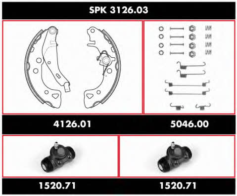  SPK 3126.03 Brake shoe set SPK312603