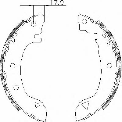 Road house 4182.01 Brake shoe set 418201