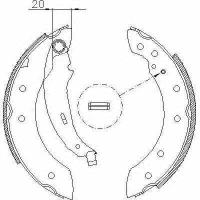 Road house 4199.01 Brake shoe set 419901