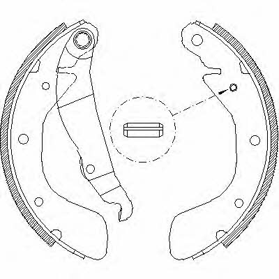 Road house 4398.00 Brake shoe set 439800