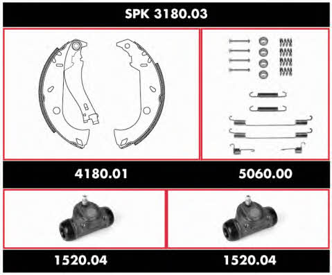  SPK 3180.03 Brake shoe set SPK318003